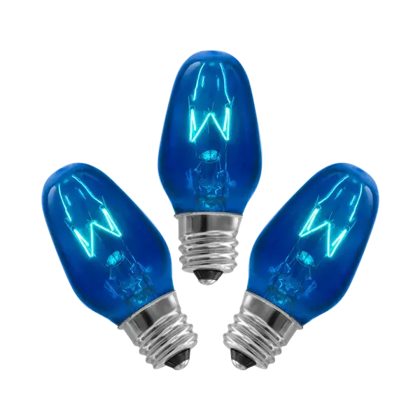 15 Watt Light Bulbs - 3 Pack - Blue