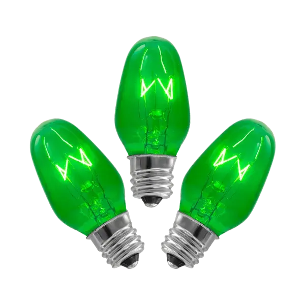 15 Watt Light Bulbs - 3 Pack - Green