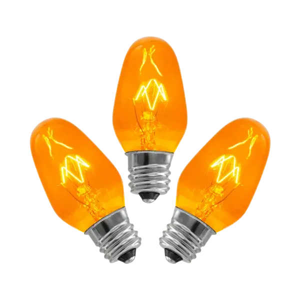 15 Watt Light Bulbs - 3 Pack - Orange