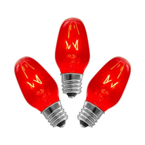 15 Watt Light Bulbs - 3 Pack - Red