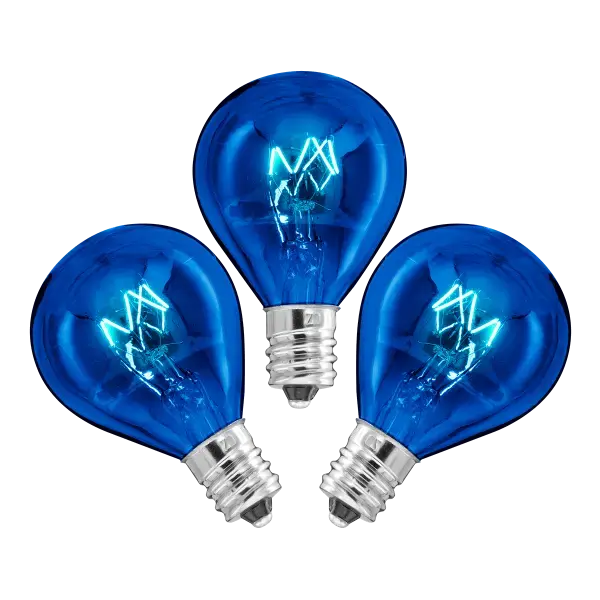 20 Watt Light Bulbs - 3 Pack - Blue