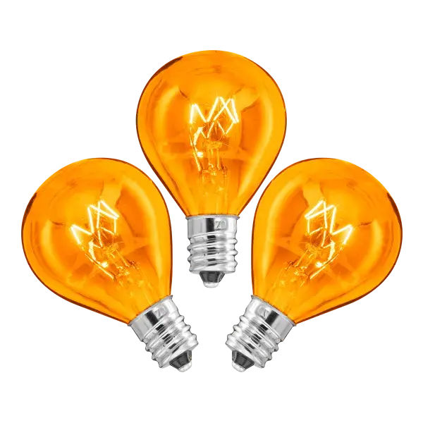 20 Watt Light Bulbs - 3 Pack - Orange