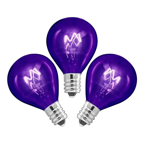 20 Watt Light Bulbs - 3 Pack - Purple