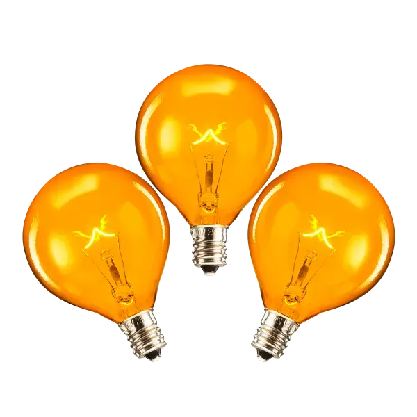 25 Watt Light Bulbs - 3 Pack - Orange