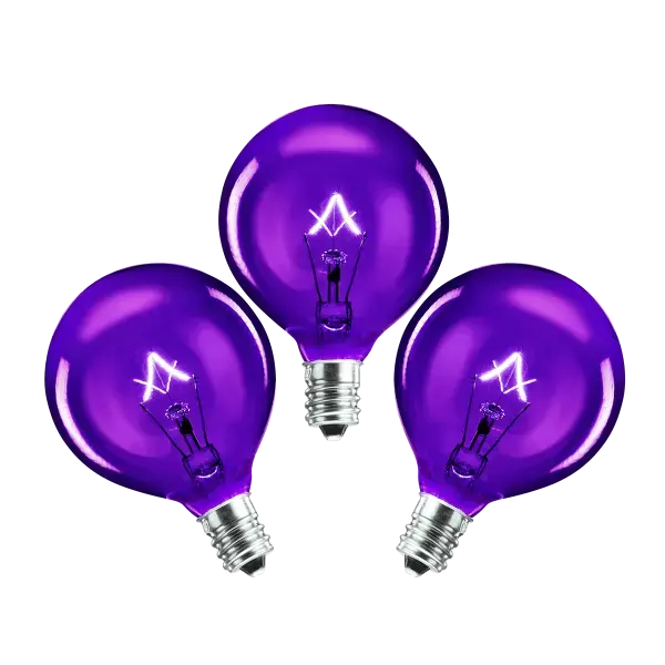 25-Watt Light Bulbs - 3-pack - Purple