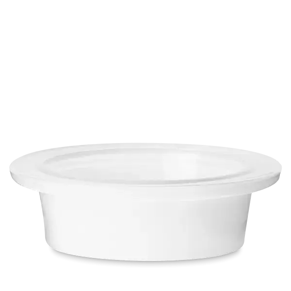 White Glass Dish with Logo