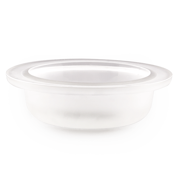 Medium Frosted Glass Dish with Logo