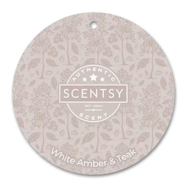 White Amber & Teak Scent Circle